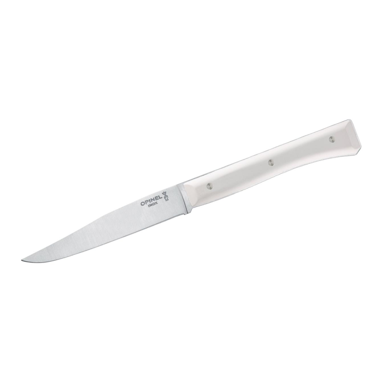 Opinel - Set of 4 Facette Steak Knives Vitter White