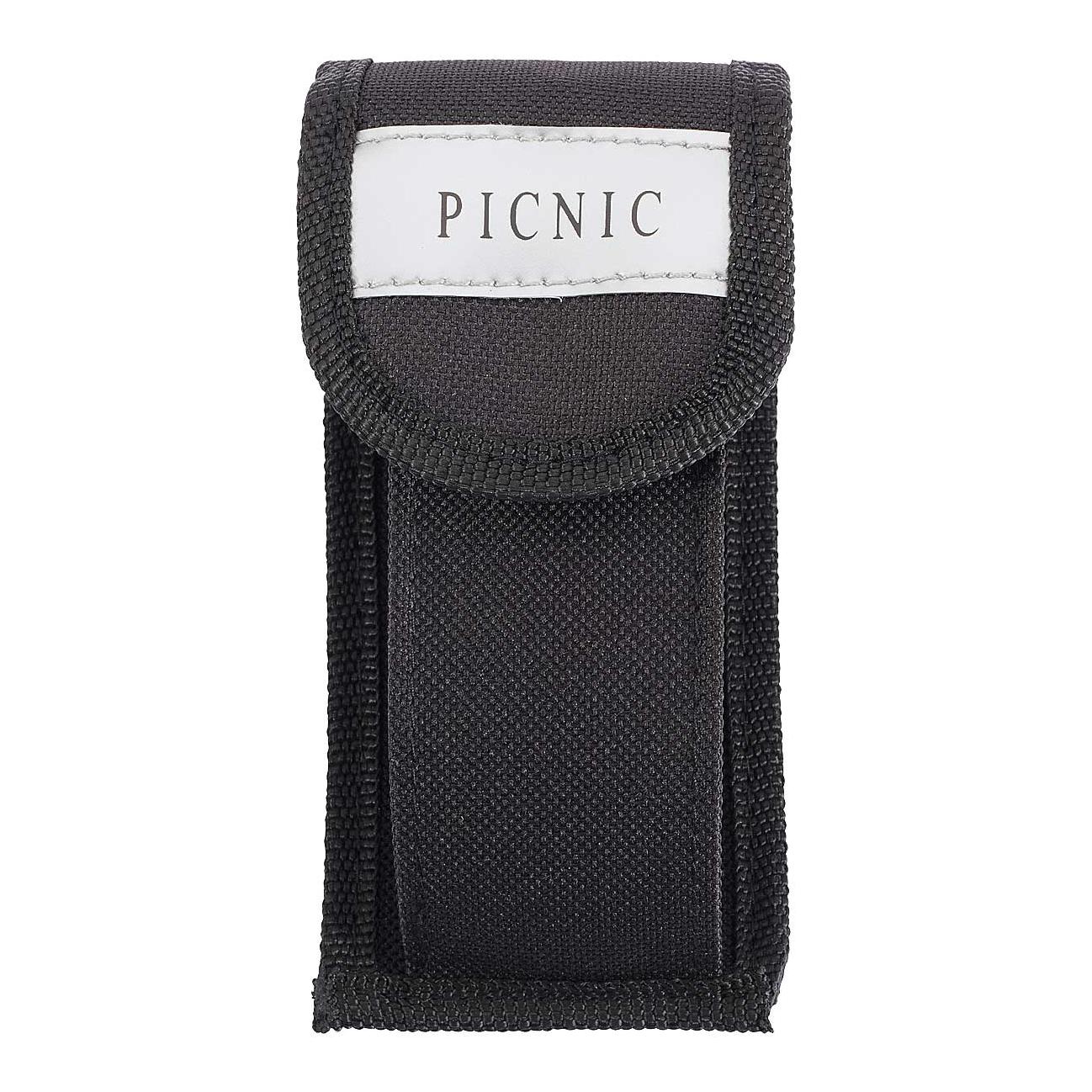 Herbertz Essbesteck Feld Campingbesteck Picknick zerlegbar rot mit Nylontasche 